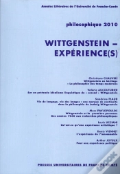 Capa do artigo Philosophique, Annee 2010. Wittgenstein - Experience(S)