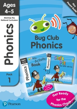 Capa do artigo Phonics - Learn At Home Pack 1 (Bug Club), Phonics Sets 1-3 For Ages 4-5 (Six Stories + Parent Guide + Activity Book)