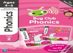 Phonics - Learn At Home Pack 2 (Bug Club), Phonics Sets 4-6 For Ages 4-5 (Six Stories + Parent Guide + Activity Book)