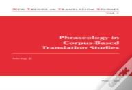 Phraseology In Corpus-Based Translation Studies