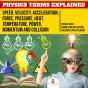 Physics Terms Explained : Speed, Velocity, Acceleration, Force, Pressure, Heat, Temperature, Power, Momentum And Collision | Physics Book Junior Schol - Preview