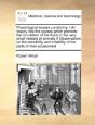 Physiological Essays Containing, I An In - Preview