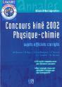 Physique Chimie Concours Kine ; Edition 2001-2002 - Preview