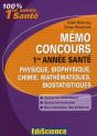 Physique, Chimie, Mathématiques ; Mémo Concours 1ère Année Santé - Preview