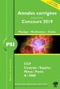 Physique, Modélisation, Chimie ; Psi ; Annales Corrigées ; Concours 2019 - Preview