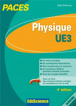 Capa do artigo Physique ; Ue3 Paces ; Manuel, Cours + Qcm Corrigés (4e Édition)