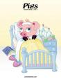 Pigs Coloring Book 1, 2   3 - Preview
