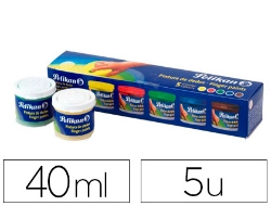 Capa do artigo Pintura de dedos Pelikan 40 ml. Caixa de 5 cores sortidas