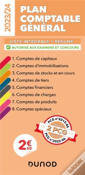 Plan Comptable General 2023/24 - Liste Integrale Des Comptes