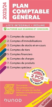 Plan Comptable Général : Liste Intégrale Des Comptes + Documents De Synthèse (Édition 2023/2024)