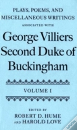 Capa do artigo Plays, Poems, And Miscellaneous Writings Associated With George Villiers, Second Duke Of Buckingham