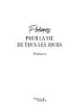 Poèmes Pour La Vie De Tous Les Jours - Preview