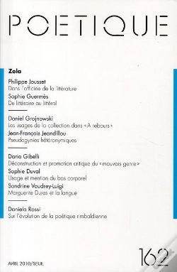 Capa do artigo Poetique, N 162