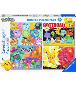 Capa do artigo  Pokémon - Pack 4 puzzles 100 peças
