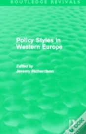 Capa do artigo Policy Styles In Western Europe (Routledge Revivals)