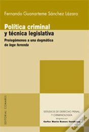 Capa do artigo Politica Criminal Y Tecnica Legislativa