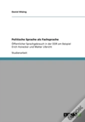 Politische Sprache Als Fachsprache