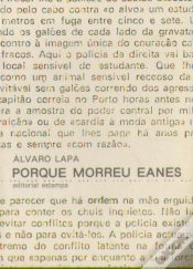 Capa do artigo Porque Morreu Eanes