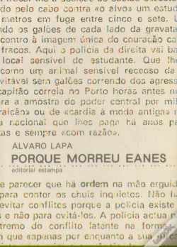 Capa do artigo Porque Morreu Eanes