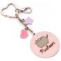 Pusheen Key Holder: Pink Name with Mini Charms - Preview