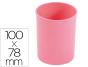 Porta lapis faibo plastico cor rosa pastel 78 mm diametro x 100 mm altura - Preview