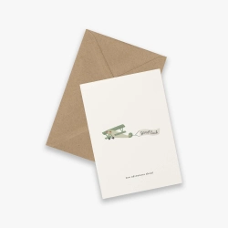 Capa do artigo Postal Kartotek Plane "New Adventures Ahead" Gc-0150