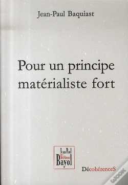 Capa do artigo Pour Un Principe Matérialiste Fort