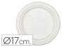 Prato de fibra natural nupik biodegradavel branco 17 cm de diametro apto microondas pack de 50 unidades - Preview