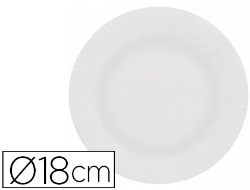 Capa do artigo Prato papel reciclavel branco 18 cm pack 100 unidades