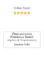 Precalculus Formula Sheet - Preview