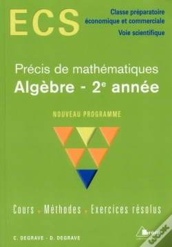 Capa do artigo Precis De Maths Ecs ; Algebre 2e Annee