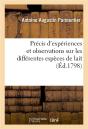 Precis D'Experiences Et Observations Sur Les Differentes Especes De Lait - Considerees Dans Leurs Ra - Preview