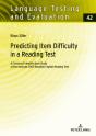 Predicting Item Difficulty In A Reading Test - Preview