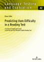 Predicting Item Difficulty In A Reading Test - Preview