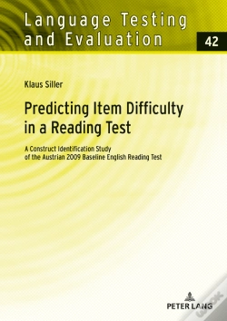 Capa do artigo Predicting Item Difficulty In A Reading Test
