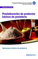 Preelaboracion De Productos Basicos De Pasteleria