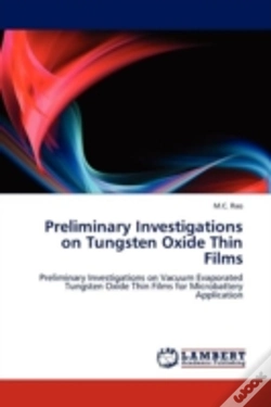 Capa do artigo Preliminary Investigations On Tungsten Oxide Thin Films