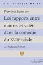 Premières Leçons Sur Les Maîtres Et Valets Dans La Comédie Du Xviiie Siècle - Preview