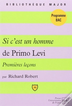 Capa do artigo Premières Leçons Sur Si C'Est Un Homme, De Primo Levi