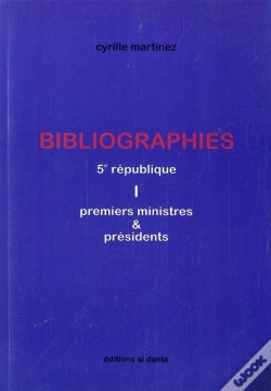 Capa do artigo Premiers Ministres De La Ve République : Bibliographie