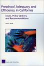 Preschool Adequacy And Efficiency In California - Preview