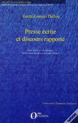 Capa do artigo Presse Écrite Et Discours Rapporté