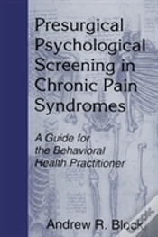 Capa do artigo Presurgical Psychological Screening In Chronic Pain Syndromes