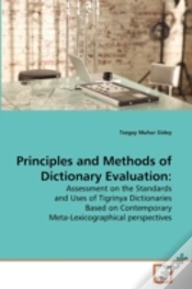 Capa do artigo Principles And Methods Of Dictionary Evaluation