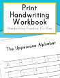 Print Handwriting Workbook - Preview