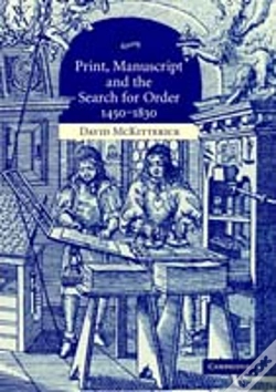 Capa do artigo Print, Manuscript And The Search For Order, 1450â€“1830