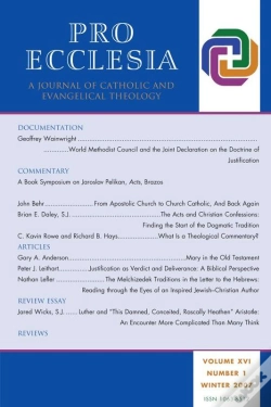 Capa do artigo Pro Ecclesia Vol 16-N1
