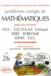 Capa do artigo Problèmes Corrigés De Mathématiques Hec Tome 26 2004-2005 Option Économique