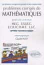 Problemes Corriges De Mathematiques Poses Aux Concours Hec Essec Ecricome Esc Option Technologie - Preview