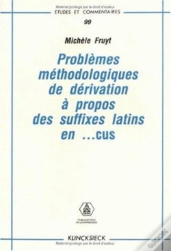 Capa do artigo Problèmes Méthodologiques De Dérivation À Propos Des Suffixes Latins En -Cus
